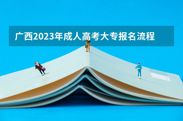 广西2023年成人高考大专报名流程 要怎么报名？