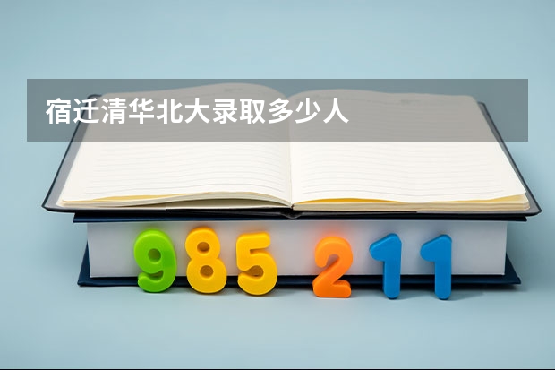 宿迁清华北大录取多少人