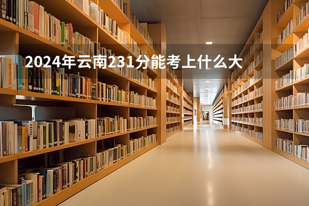 2024年云南231分能考上什么大学？