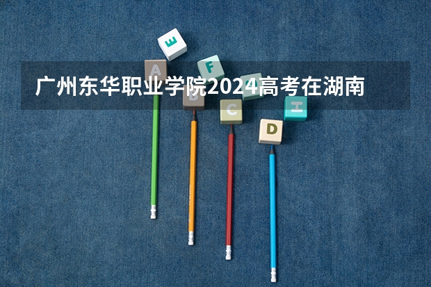 广州东华职业学院2024高考在湖南招生计划介绍