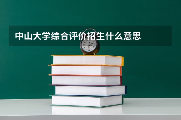 中山大学综合评价招生什么意思