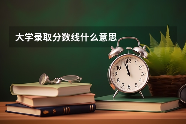 大学录取分数线什么意思