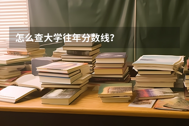 怎么查大学往年分数线？