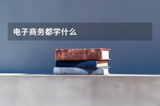 电子商务都学什么