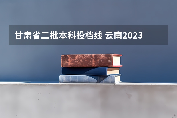 甘肃省二批本科投档线 云南2023高考分数