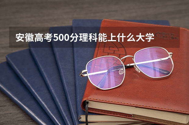 安徽高考500分理科能上什么大学